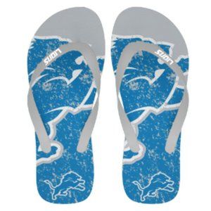 Detroit Lions FOCO Big Logo Flip-Flops